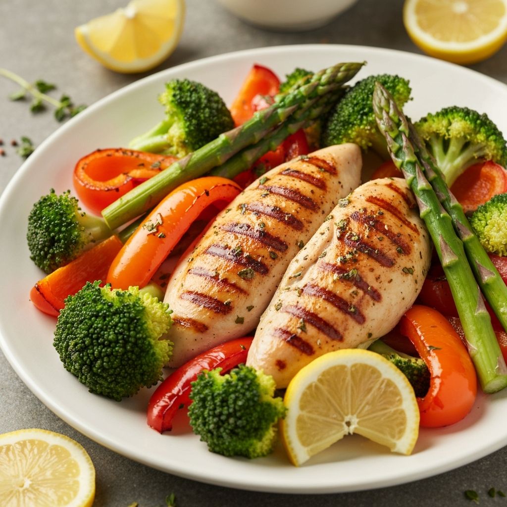 Healthy balanced meal